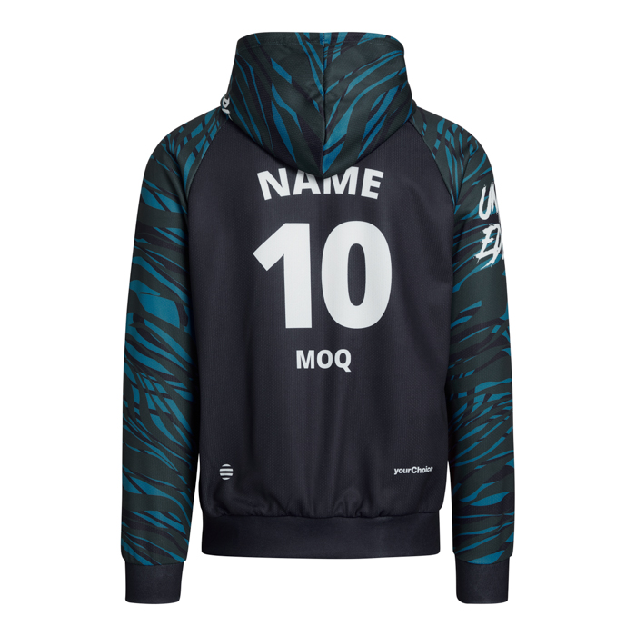 SG1043 Sweat à capuche raglan avec fermeture éclair sublimé 280g. publicitaire personnalisé - vue 4