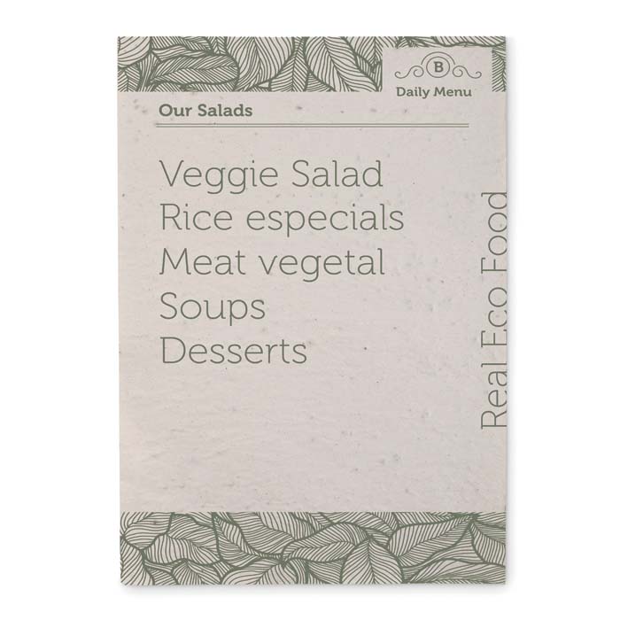 YC6914 Papier semences de format A4 avec votre motif imprimé (image photo). publicitaire personnalisé - vue 4