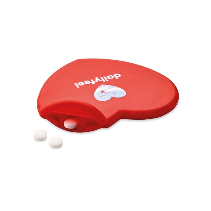 YC7158 Distributeur de bonbons à la menthe en plastique en forme de coeur. Dimension... publicitaire personnalisé - vue 4