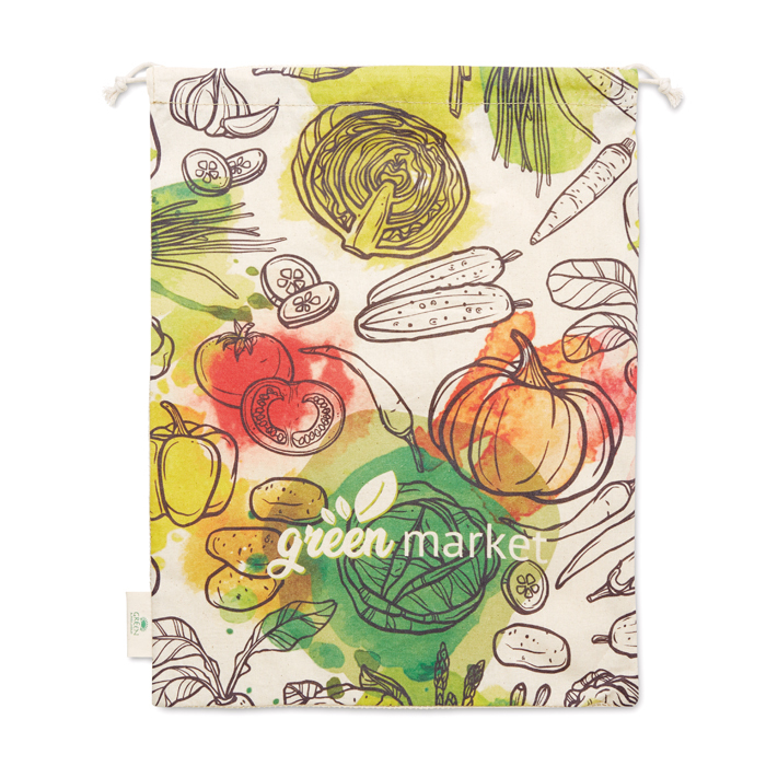 MB9012 3 sacs d'épicerie en coton avec maille sur 1 côté. publicitaire personnalisé - vue 5