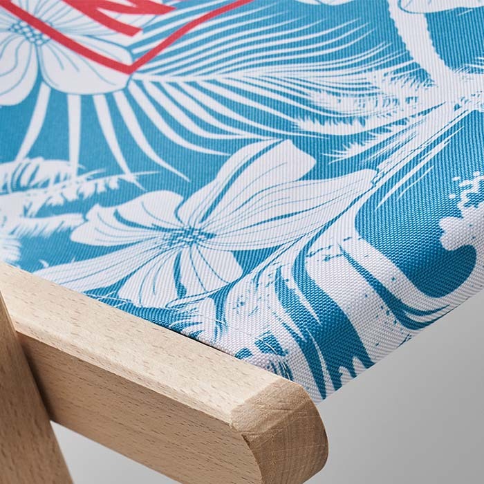 MCHA02 Chaise longue avec porte-gobelet et housse amovible (sublimée) publicitaire personnalisé - vue 5