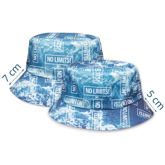 MH2322 Bob réversible en polyester 260 g/m² en quadrichromie. Design sur deux côtés ... publicitaire personnalisé - vue 5