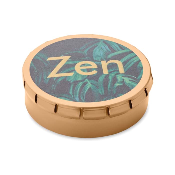 MI7232 Boîtier en métal avec ouverture pression. Dimensions : Ø4,7X1,6 cm. publicitaire personnalisé - vue 5