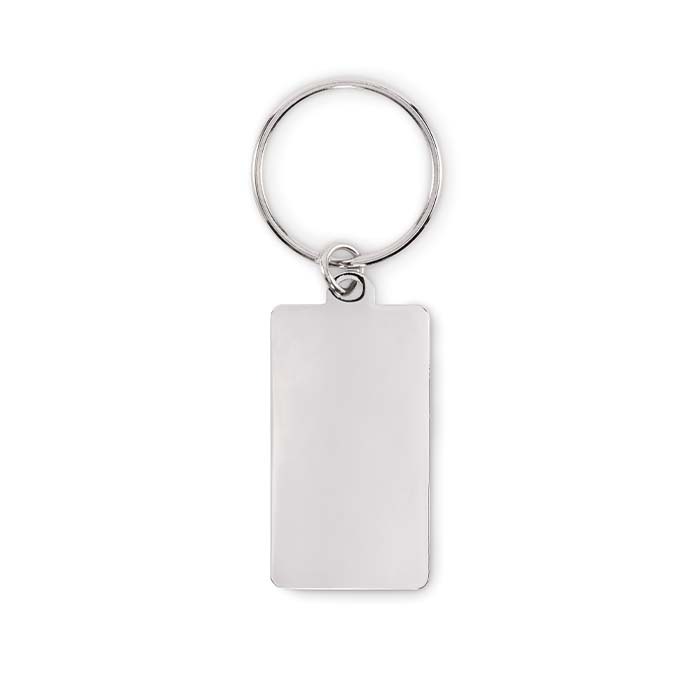 MK2037 Porte-clés en fer de forme rectangle avec doming. publicitaire personnalisé - vue 5
