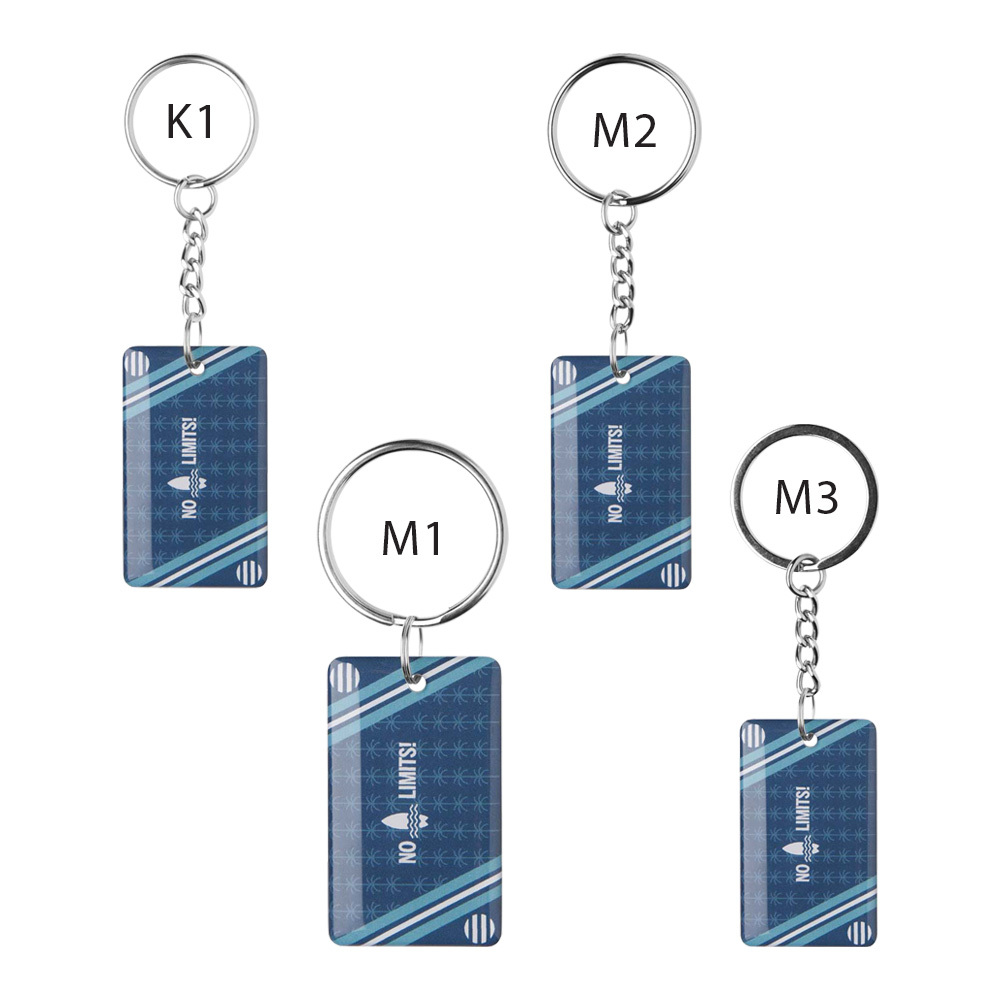 MK5003 Porte-clés NFC rectangle préprogrammé avec doming. 50x30mm. publicitaire personnalisé - vue 5