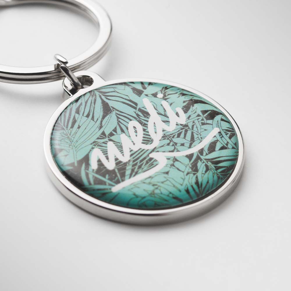 MK5008 Porte-clés NFC bombé en fer de forme ronde publicitaire personnalisé - vue 5