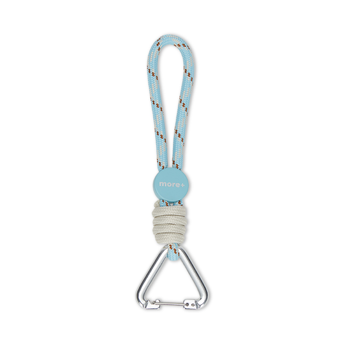 ML1098 3-tone wrist strap with contrast knot and triangle carabiner publicitaire personnalisé - vue 5