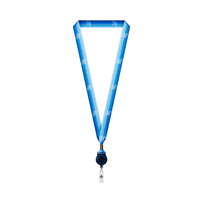 ML1165 Lanière enrouleur de badge en polyester sublimé avec sertissage métallique. publicitaire personnalisé - vue 5