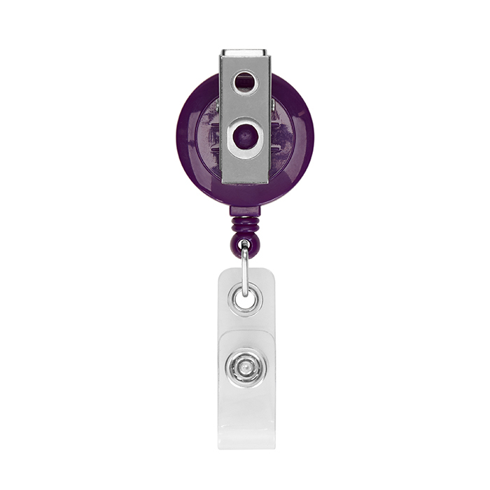 MLBR02 Enrouleur de badge rétractable de forme ronde avec logo ⌀2,8cm. publicitaire personnalisé - vue 5