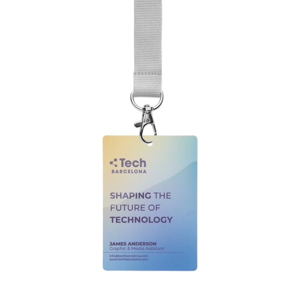 MLID03 Badges d'identification en PVC imprimés et durables (100x70mm) publicitaire personnalisé - vue 5