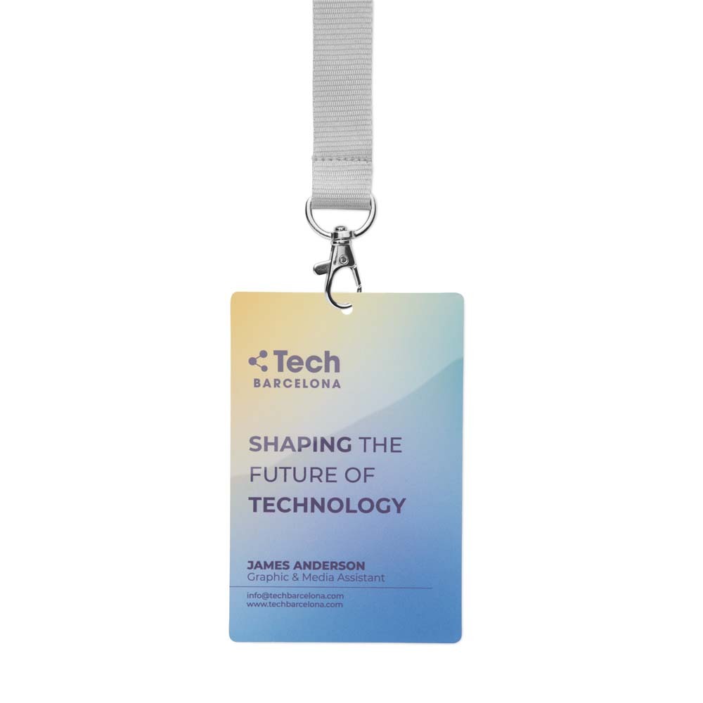 MLID04 Badges d'identification en PVC imprimés et durables (120x80mm) publicitaire personnalisé - vue 5