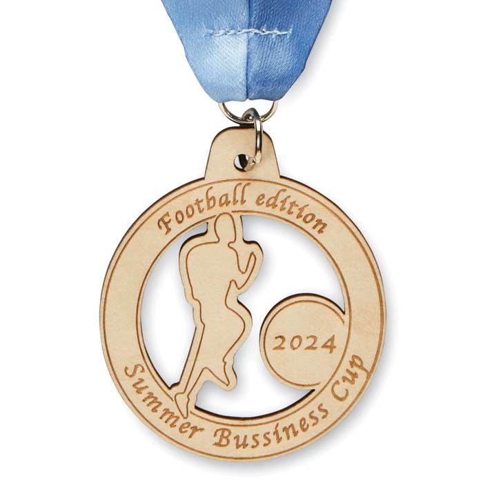 MM1035 Médaille en bois (≤25cm2). Ruban sublimé. publicitaire personnalisé - vue 5