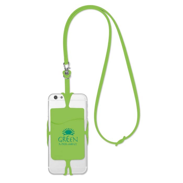 MPHN15 Support smartphone en silicone avec compartiment pour cartes. publicitaire personnalisé - vue 5