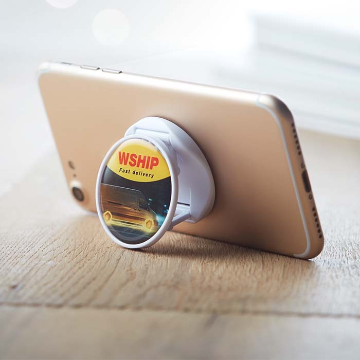 MPHN16 Support de téléphone pliable en ABS avec doming en quadri. publicitaire personnalisé - vue 5