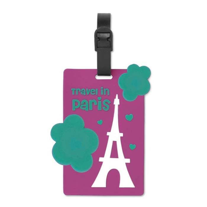 MT1003 Etiquette à bagage en PVC forme personnalisable (2D). publicitaire personnalisé - vue 5