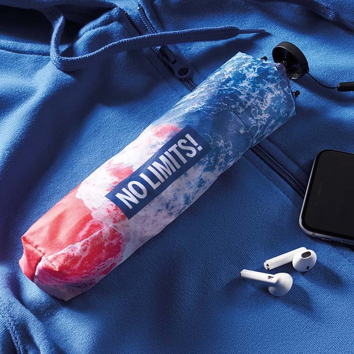 MU2008 Parapluie de poche avec motif en quadri (photo) sur tous les panneaux. publicitaire personnalisé - vue 5