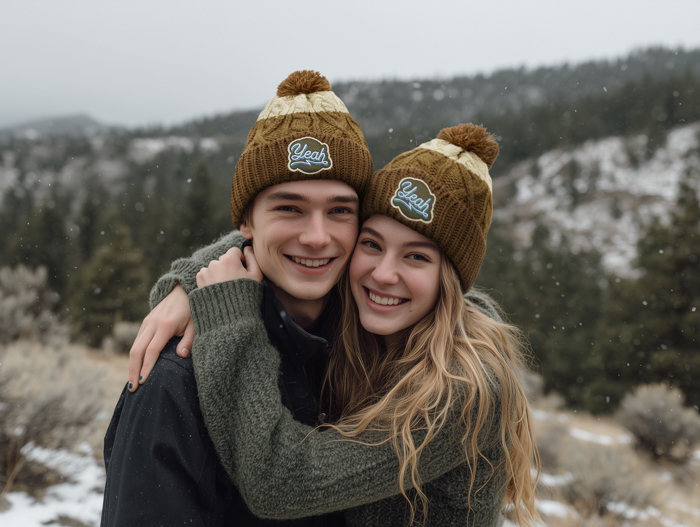 MW1021 Bonnet tressé avec bordures côtelées et pompon. Également disponible sans pom... publicitaire personnalisé - vue 5