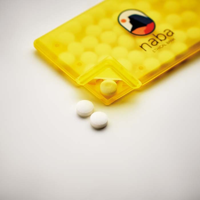 YC6637 Distributeur de menthes format cartes de crédit. Dimensions : 7,8X4,8X0,6 cm. publicitaire personnalisé - vue 5