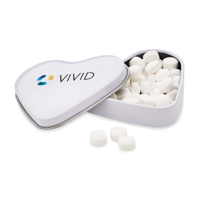 YC7234 Boîte en fer blanc en forme de cœur. Vous allez l'adorer ! Dimensions : 6,5X6... publicitaire personnalisé - vue 5