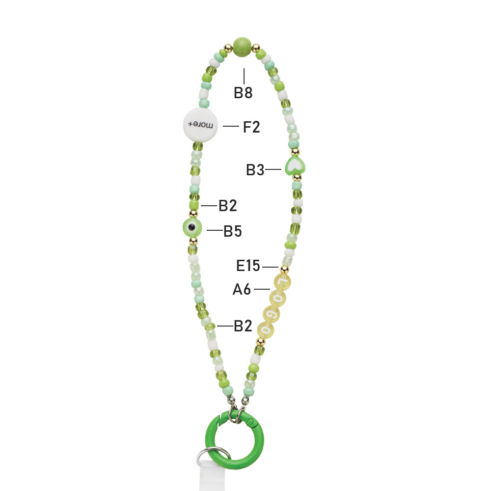 MCHM06 Bracelet à charms de poignet pour téléphone avec mousquetons métalliques. publicitaire personnalisé - vue 6