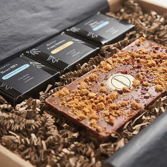 MI4005 coffret cadeau de 3 thés zen et barres chocolatées publicitaire personnalisé - vue 6