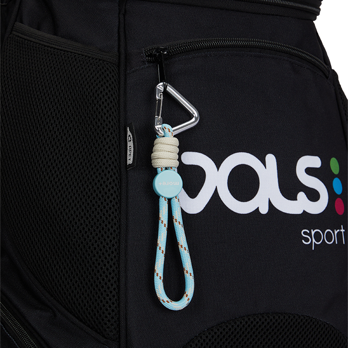 ML1098 3-tone wrist strap with contrast knot and triangle carabiner publicitaire personnalisé - vue 6