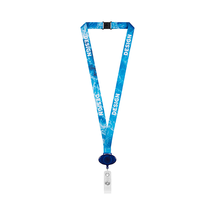 ML1168 Cordon de sublimation en polyester avec enrouleur de badge ovale. publicitaire personnalisé - vue 6