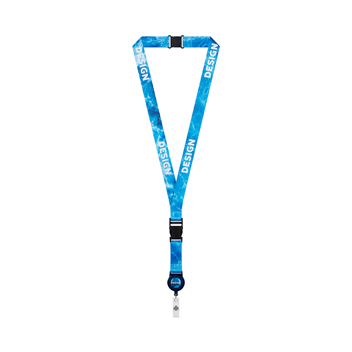 ML1264 Enrouleur de badge détachable en polyester sublimé. publicitaire personnalisé - vue 6