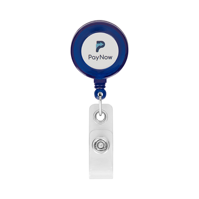 MLBR01 Enrouleur de badge rétractable de forme ronde avec logo ⌀2cm. publicitaire personnalisé - vue 6