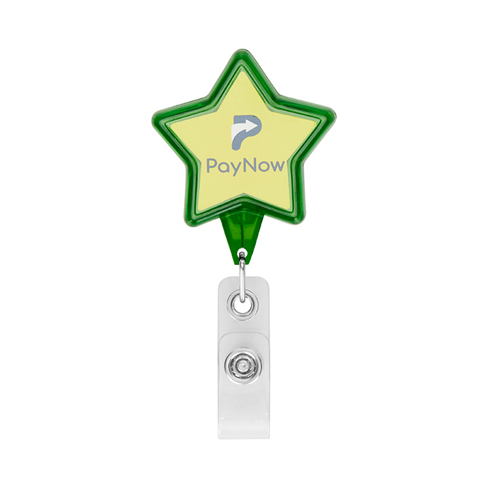 MLBR06 Enrouleur de badge rétractable en forme d'étoile avec logo. publicitaire personnalisé - vue 6