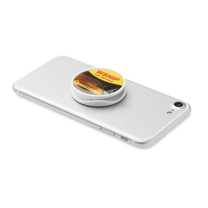 MPHN16 Support de téléphone pliable en ABS avec doming en quadri. publicitaire personnalisé - vue 6