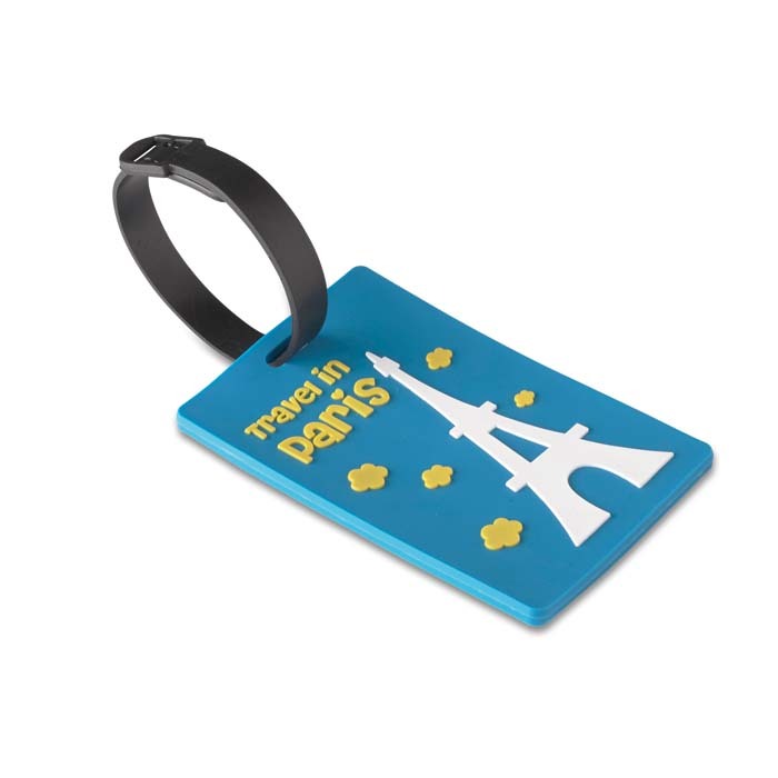 MT1002 Etiquette à bagage en PVC petit modèle. Size: 65(w)x80(h) mm. publicitaire personnalisé - vue 6