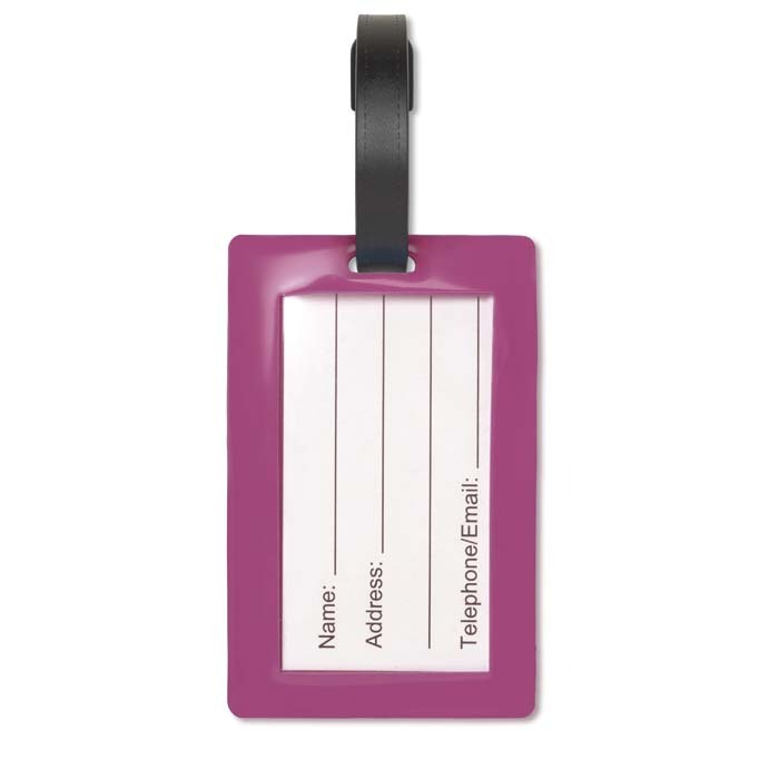 MT1003 Etiquette à bagage en PVC forme personnalisable (2D). publicitaire personnalisé - vue 6