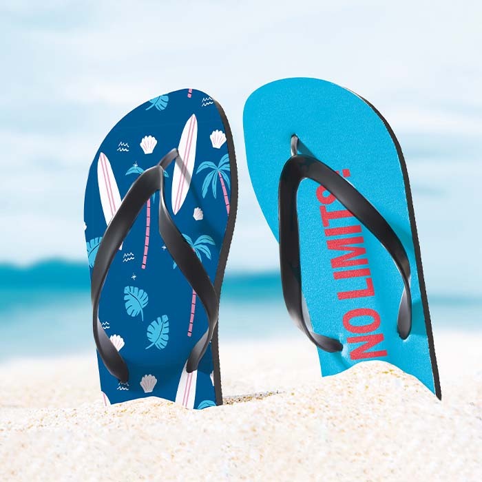 MU5001 Tongs de plage à une seule couche avec votre logo estampé ou imprimé sur la s... publicitaire personnalisé - vue 6