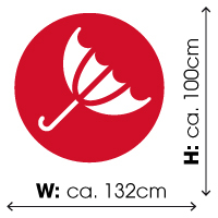 MU9003 ⌀132cm/30". Motif en quadri (photo) sur tous les panneaux. publicitaire personnalisé - vue 6