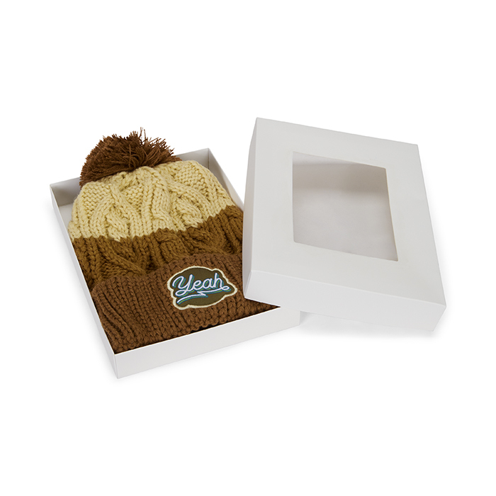 MW1021 Bonnet tressé avec bordures côtelées et pompon. Également disponible sans pom... publicitaire personnalisé - vue 6