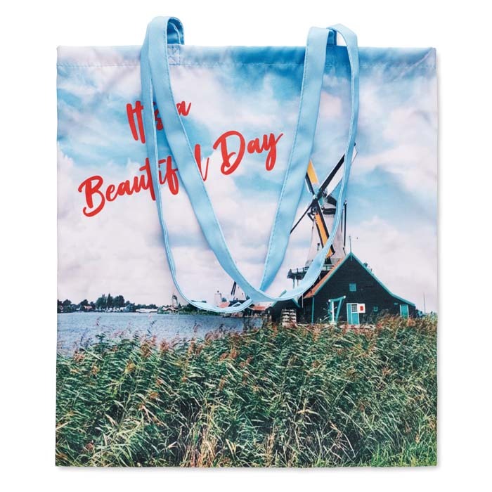 MB1112 Tote bag en RPET sublimé. Taille : 38x42cm. Anses longues : 70x2cm. publicitaire personnalisé - vue 7