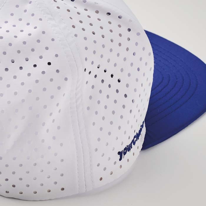 MH2327 Visière plate en pongé léger. Dos en maille perforée et cordon de couleur con... publicitaire personnalisé - vue 7