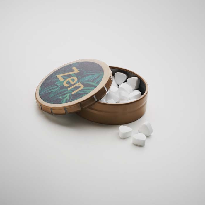 MI7232 Boîtier en métal avec ouverture pression. Dimensions : Ø4,7X1,6 cm. publicitaire personnalisé - vue 7