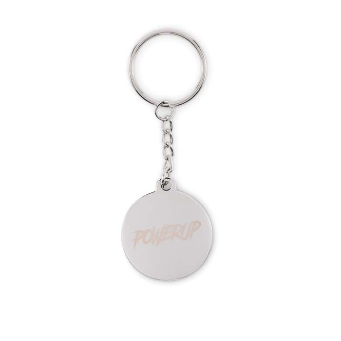 MK2036 Porte-clés en fer de forme ronde avec doming. publicitaire personnalisé - vue 7