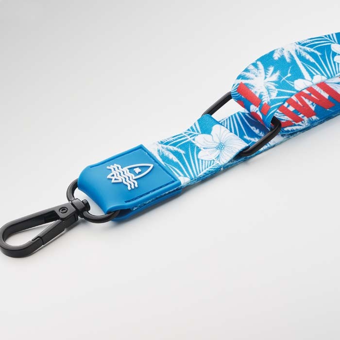 ML1075 Cordon porte-téléphone sublimé avec votre logo sur patch en PVC. publicitaire personnalisé - vue 7