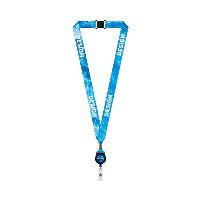 ML1165 Lanière enrouleur de badge en polyester sublimé avec sertissage métallique. publicitaire personnalisé - vue 7