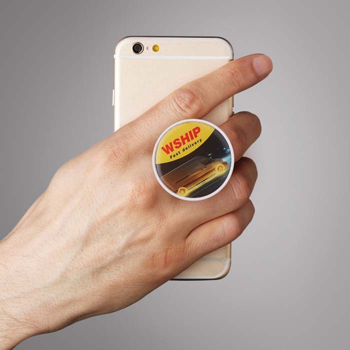 MPHN16 Support de téléphone pliable en ABS avec doming en quadri. publicitaire personnalisé - vue 7