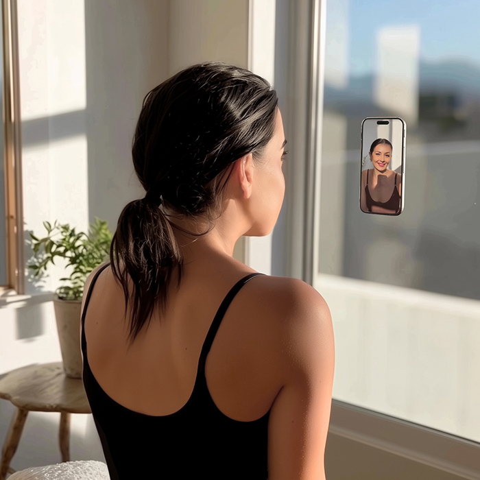 MPHN17 Étui adhésif pour téléphone selfie avec ventouse Incluant un logo en 1 couleur. publicitaire personnalisé - vue 7