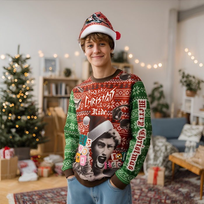 SG1036 Pull-over de Noël unisexe imprimé dans votre design unique en couleur (image ... publicitaire personnalisé - vue 7