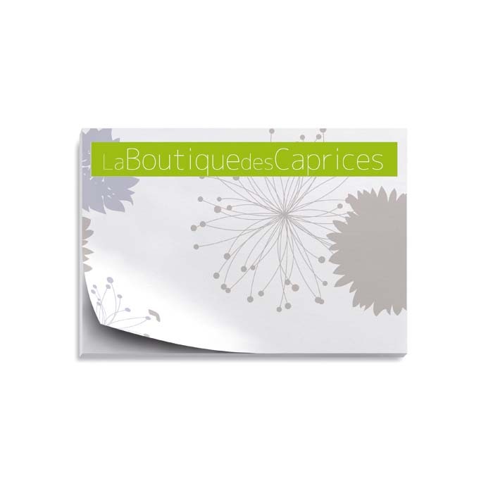 SN02 Bloc de 25-100 notes adhésives de forme rectangle avec impression. publicitaire personnalisé - vue 7