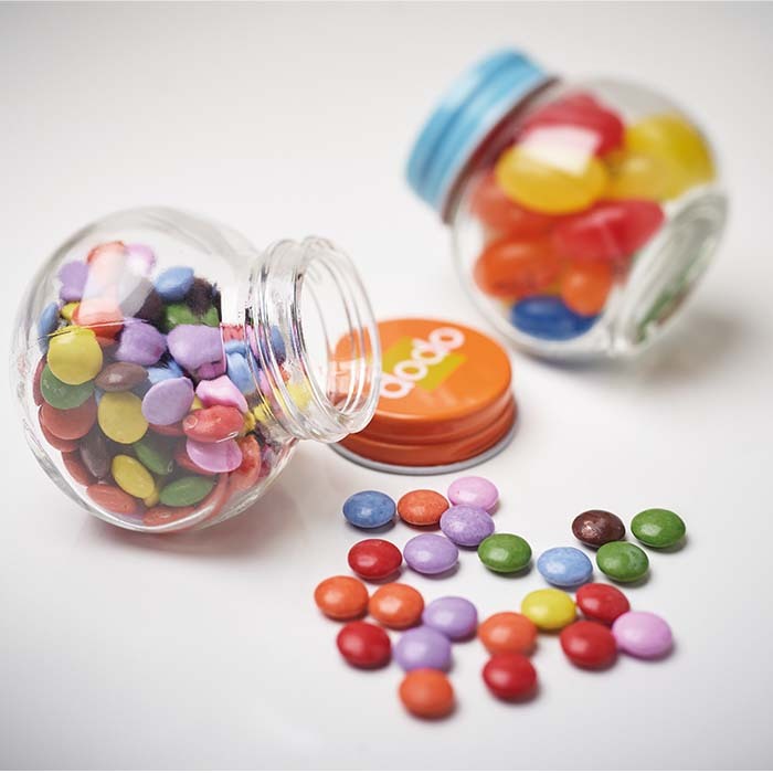 YC7103 Pot en verre avec couvercle en métal. Dimensions : 5,5X5X3,5 cm. publicitaire personnalisé - vue 7