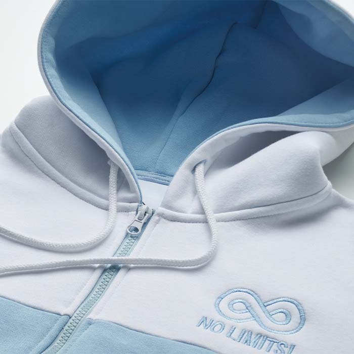 CG1014 Sweat à capuche zippé unisexe bicolore sur mesure coupe moderne. publicitaire personnalisé - vue 8