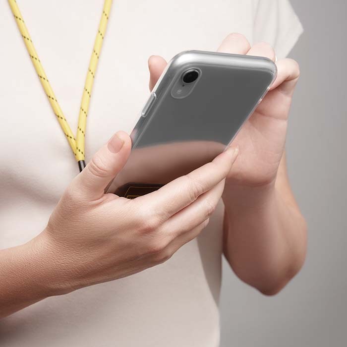 ML1059 Cordon porte-téléphone bandoulière avec logo 1 couleur sur la boucle. publicitaire personnalisé - vue 8