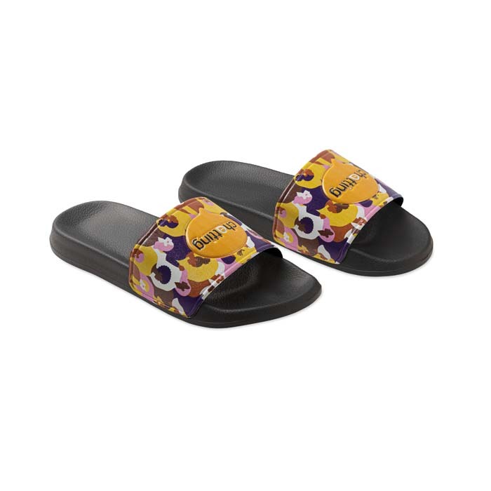 YC6787 Claquettes antidérapantes unisexes avec semelles noires ou blanches. publicitaire personnalisé - vue 8